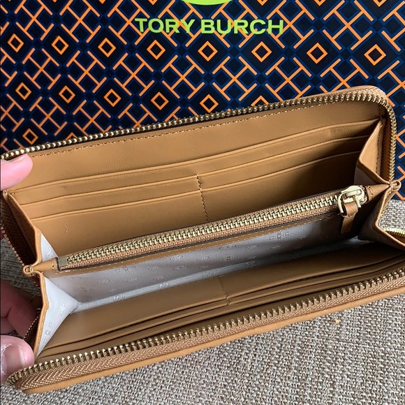 Tory Burch Web Zip Continental Wallet Cardamon - Picture 4 of 8